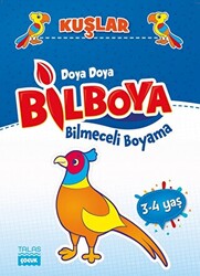 Kuşlar - Doya Doya Bil Boya Bilmeceli Boyama 3-4 Yaş - 1