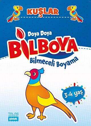 Kuşlar - Doya Doya Bil Boya Bilmeceli Boyama 3-4 Yaş - 1