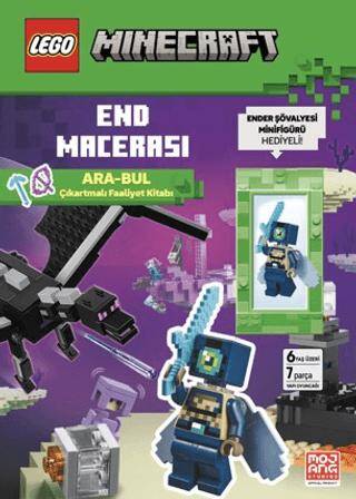 Lego Minecraft End Macerası - Ara-Bul Çıkartmalı Faaliyet Kitabı - Ender Şövalyesi Minifügürü Hediyeli - 1