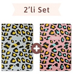 Leopar Çizgili Twins 2 Defter Takım - 1