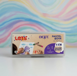 Let`s Pastel Boya 18 Renk Plastik Çantalı - 1