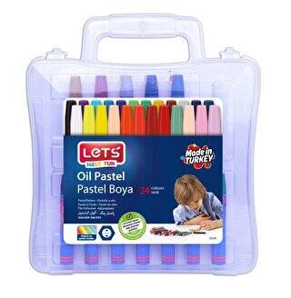 Lets 24 Renk Pastel Boya Plastik Çantalı - LK-24 - 1