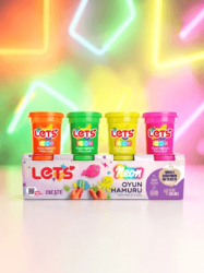 Let`s 4 Renk Neon Oyun Hamuru 440g - Lets