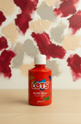 Let’s Akrilik Boya Kırmızı 250 ml - 1