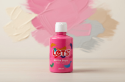 Let’s Akrilik Boya Pembe 250 ml - 1