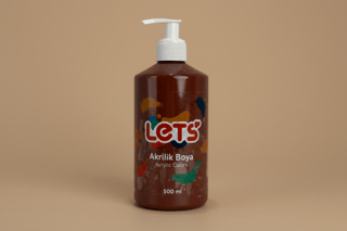 Let’s Akrilik Boya Kahverengi 500 ml - 1