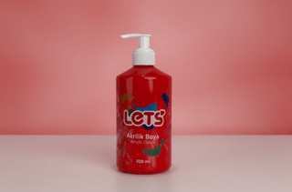 Let’s Akrilik Boya Kırmızı 500 ml - 1