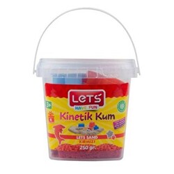 Lets Kinetik Kum 250 Gr Kırmızı Plastik Kutu L10189 - 1