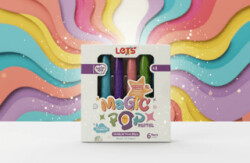 Let’s Magicpop Pastel Süper Yıkanabilir Mum Boya 6 Renk - 1