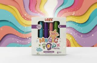 Let’s Magicpop Pastel Süper Yıkanabilir Mum Boya 6 Renk - 1