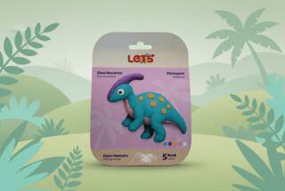 Let’s Mini Changelle 5 Renk Dino Macerası Parasauro Oyun Hamuru 120g - 1