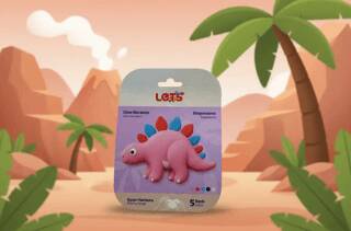 Let’s Mini Changelle 5 Renk Dino Macerası Stegosaurus Oyun Hamuru 120g - 1