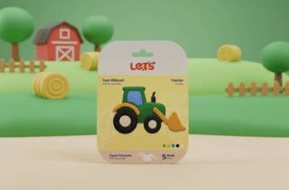 Let`s Mini Changelle 5 Renk Taşıt Atölyesi Traktör Oyun Hamuru 120g - 1