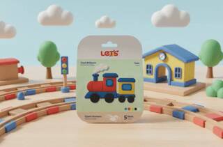 Let`s Mini Changelle 5 Renk Taşıt Atölyesi Tren Oyun Hamuru 120g - 1