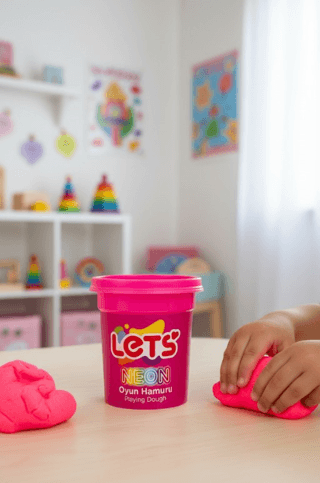 Let`s Neon Oyun Hamuru Pembe 110g - 1