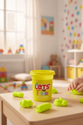 Let`s Neon Oyun Hamuru Sarı 110g - Lets