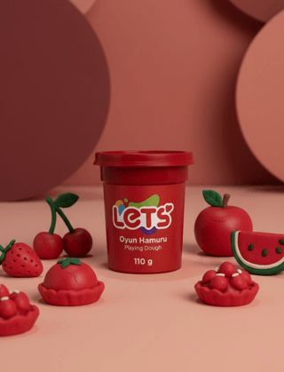 Let`s Oyun Hamuru Kırmızı 110g - 1