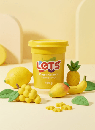 Let`s Oyun Hamuru Sarı 110g - 1