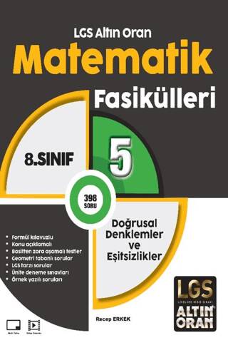 LGS Altın Oran Matematik Fasikülleri 5 Doğrusal Denklemler ve Eşitsizlikler - 1