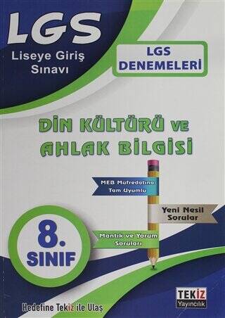 LGS Din Kültürü ve Ahlak Bilgisi Denemesi 8. Sınıf - 1