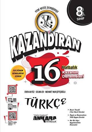 LGS Kazandıran 16 Haftalık Türkçe Kazanım Denemeleri - 1