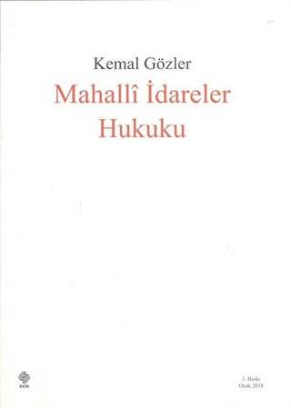 Mahalli İdareler Hukuku - 1