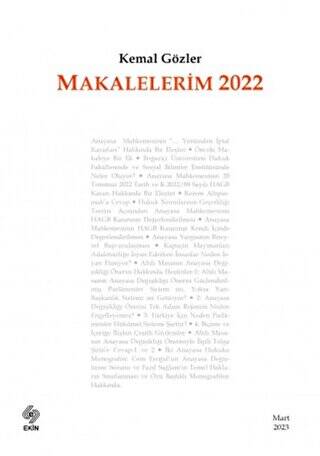 Makalelerim 2022 - 1