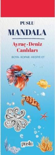 Mandala Ayraç - Deniz Canlıları Boya-Kopar-Hediye Et - 1