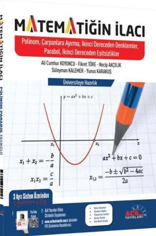 Matematiğin İlacı Polinomlar Çarpanlara Ayırma 2. Dereceden Denklemler Parabol İkinci Dereceden Eşitsizlikler - 1