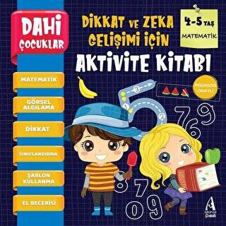 Matematik - Dahi Çocuklar Dikkat ve Zeka Gelişimi İçin Aktivite Kitabı 4-5 Yaş - 1