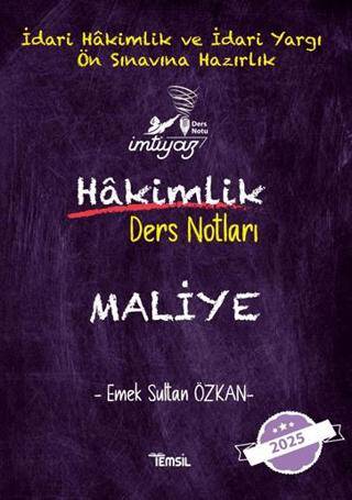 İmtiyaz Maliye Hakimlik Ders Notları - 1
