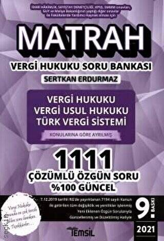 Matrah Soru Bankası Vergi Hukuku Vergi Usul Hukuku Türk Vergi Sistemi - 1