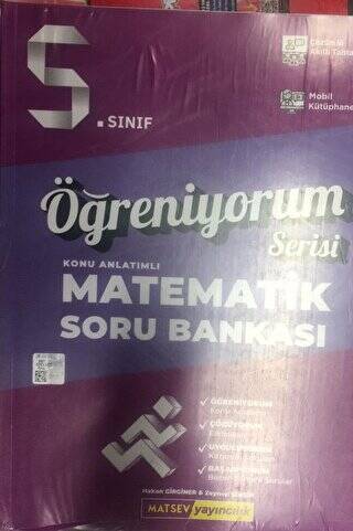 Matsev Yayınları 5. Sınıf Matematik Konu Anlatımlı Soru Bankası Öğreniyorum Serisi - 1