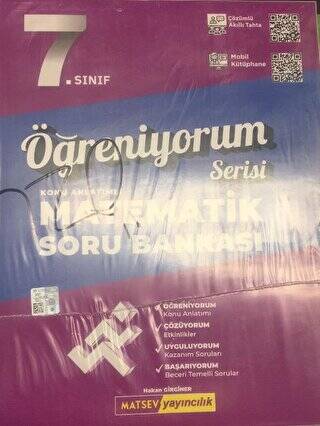 Matsev Yayınları 7. Sınıf Matematik Konu Anlatımlı Soru Bankası Öğreniyorum Serisi - 1