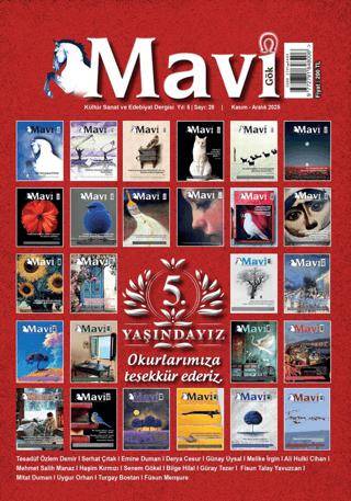 Mavi Gök Kültür Sanat Edebiyat Dergisi Sayı: 28 Kasım - Aralık 2025 - 1