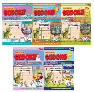 Maxi Çocuk Sudoku 5`li Set - 1