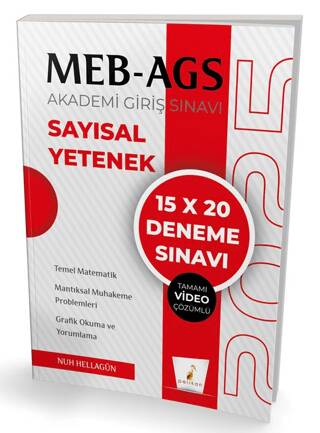 MEB - AGS Hazırlık Sayısal Yetenek 15x20 Tamamı Video Çözümlü Deneme Sınavı - 1