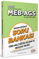 MEB - AGS Türk Mili Eğitim Sistemi ve Mevzuat Bilgisi Tamamı Çözümlü Soru Bankası - 1