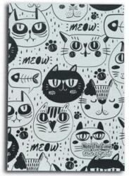 Meow Cats Patterns Not Defteri - Note The Time