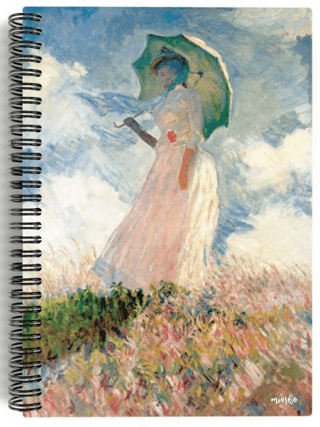 Claude Monet - Woman with a Parasol, 1886 - Spiralli Defter 11 - Çizgisiz - 100 Sayfa - 1