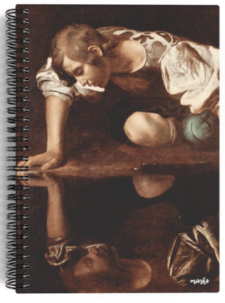 Michelangelo Merisi da Caravaggio - Narcissus, 1597-99 - Spiralli Defter 16 - Çizgisiz - 100 Sayfa - 1