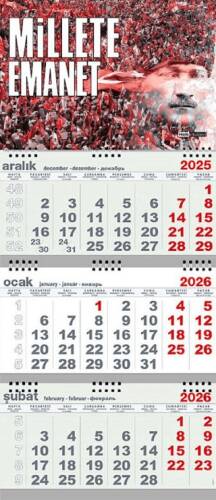 Millete Emanet 2026 Gemici Duvar Takvimi - 1
