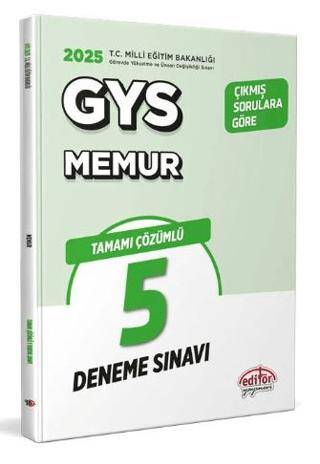 Milli Eğitim Bakanlığı Memur Tamamı Çözümlü GYS 5 Deneme Sınavı - 1