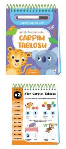 Minik Dostlarımla Çarpım Tablosu – Yaz, Sil ve Öğren - 1