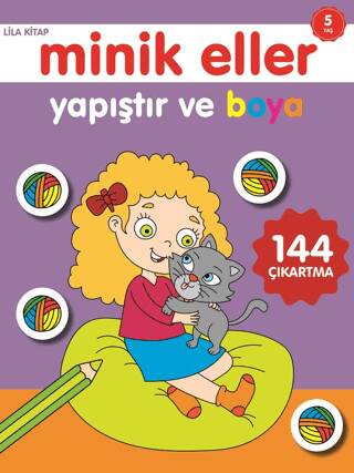 Minik Eller Yapıştır Ve Boya - Lila Kitap - 1