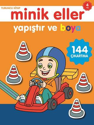 Minik Eller Yapıştır Ve Boya - Turuncu Kitap - 1