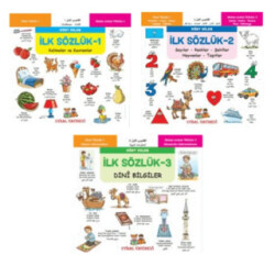 Minikler İçin Dört Dilde Resimli İlk Sözlük Seti 3 Kitap - Uysal Yayınevi