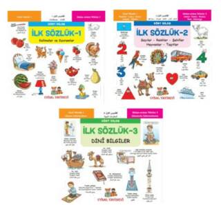 Minikler İçin Dört Dilde Resimli İlk Sözlük Seti 3 Kitap - 1