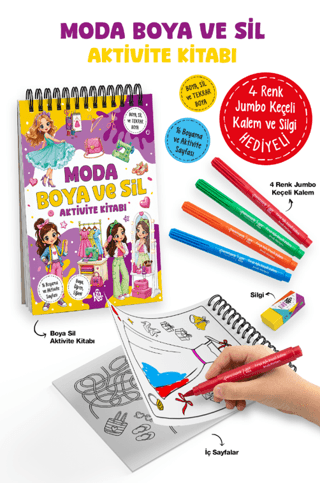 Moda – Boya ve Sil Aktivite Kitabı - 1