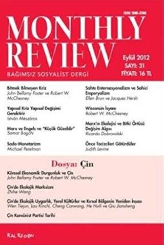 Monthly Review Bağımsız Sosyalist Dergi Sayı: 31 - Eylül 2012 - 1